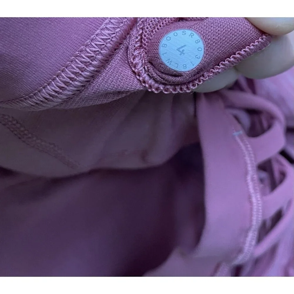 Lululemon Moment To Movement 2-In-1 Tank Pink Heathered Misty Merlot 4 S Padded - Picture 6 of 9